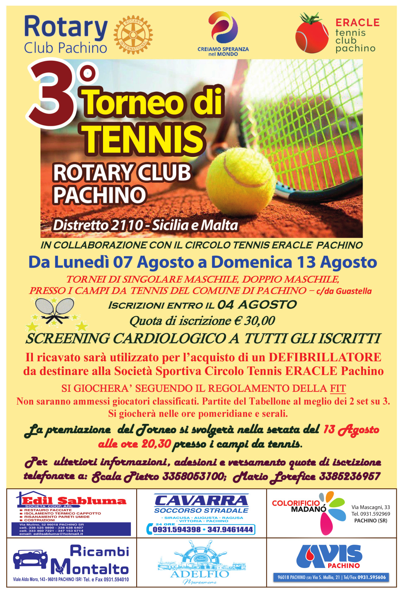 3° TORNEO ROTARY CLUB PACHINO